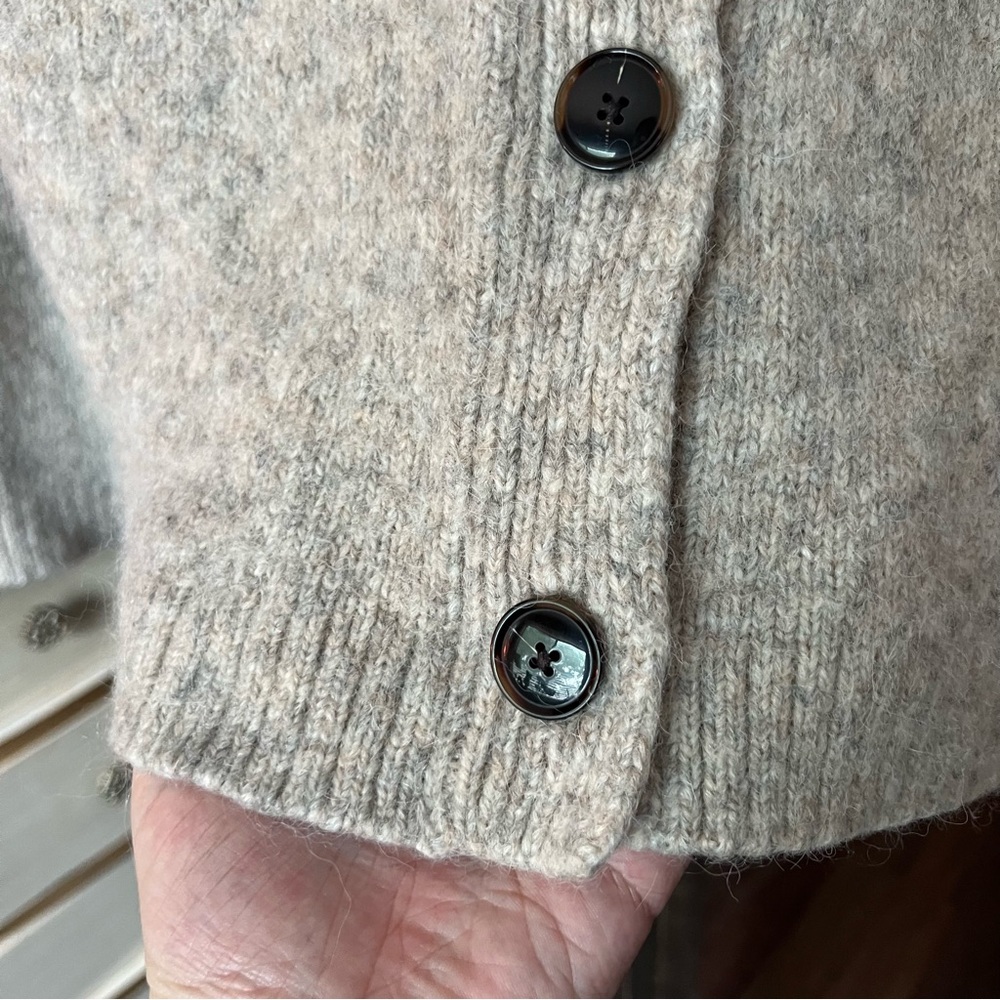 Toteme Treviso Cream Gray Wool-Alpaca Blend Cardigan XXS - Picture 9 of 16